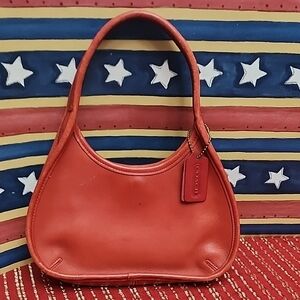 Coach Orange Leather Shoulder Bag
